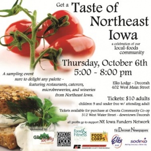 Taste of Northeast Iowa Set for Oct. 6