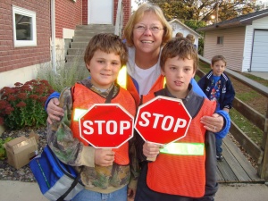 Riceville students use the new Wildcat Trail to walk to school